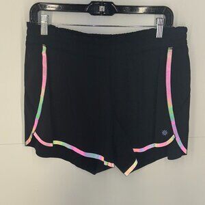 Athleta Reflective Racer Run Shorts 4" in Black